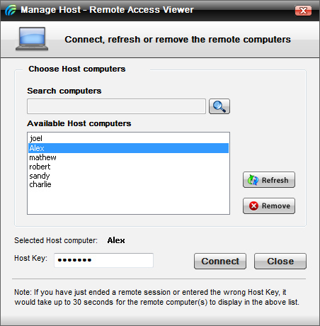 Select Host