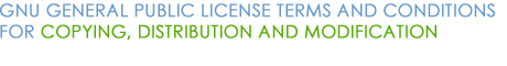 GNU GENERAL PUBLIC LICENSE TERMS AND CONDITIONS