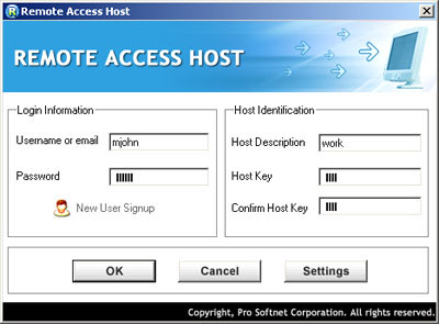 remote access host