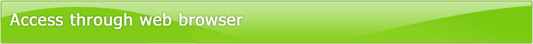Access through web browser