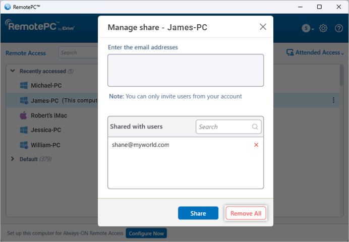 Preguntas frecuentes sobre RemotePC