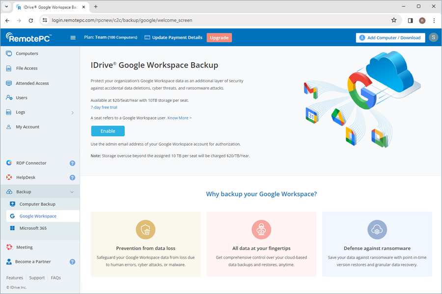 Google Workspace Backup