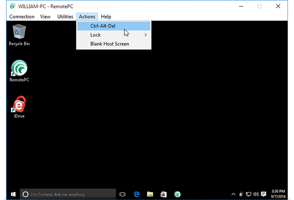 ctrl alt del remote desktop